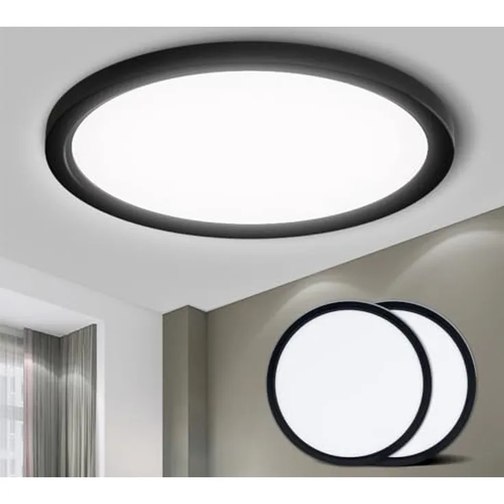 LQWELL® Deckenleuchte LED Deckenlampe, IP44 Wasserfest Badlampe Rund Flach 18W 4000K 1600LM Modern Schlicht Lampe Dünn für Wohnzimmer Badezimmer Schlafzimmer Küche Balkon Keller Büro in Weiß: Tests, Infos & Preisvergleich