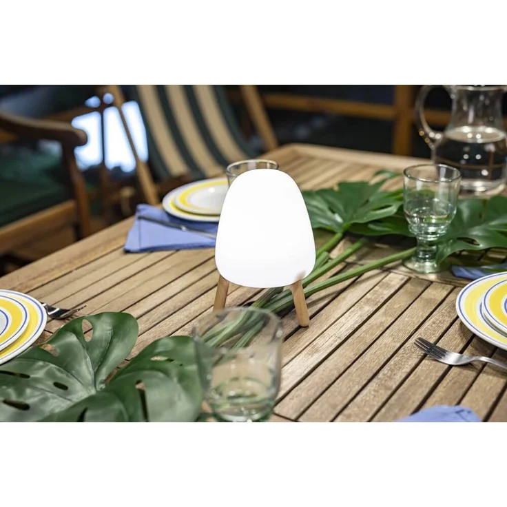 NewGarden NORAI SLIM 35 anthrazit, LED Tischleuchte mit 3-Touch-Dimmer, Akku, Innen & Außen, IP44