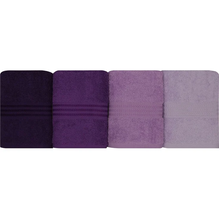Mijolnir 'Rainbow - Lilac' Waschhandtuchset (4-teilig), Helllila / Lila, 30 x 50 cm – Bild 3