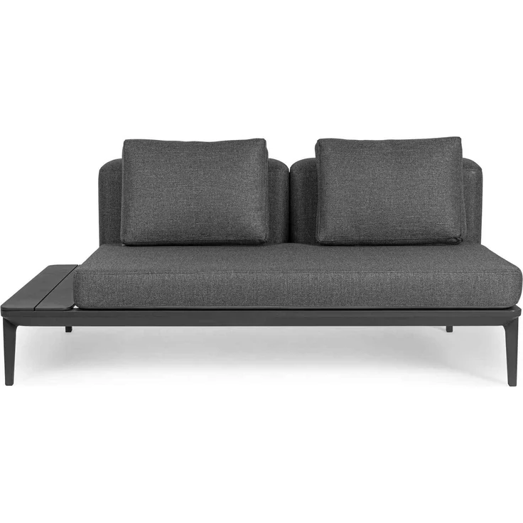 Gartensofa Matrix aus Aluminium, modern gepolstert, Anthrazit Sand, 2-3 Sitzplätze – Bild 4