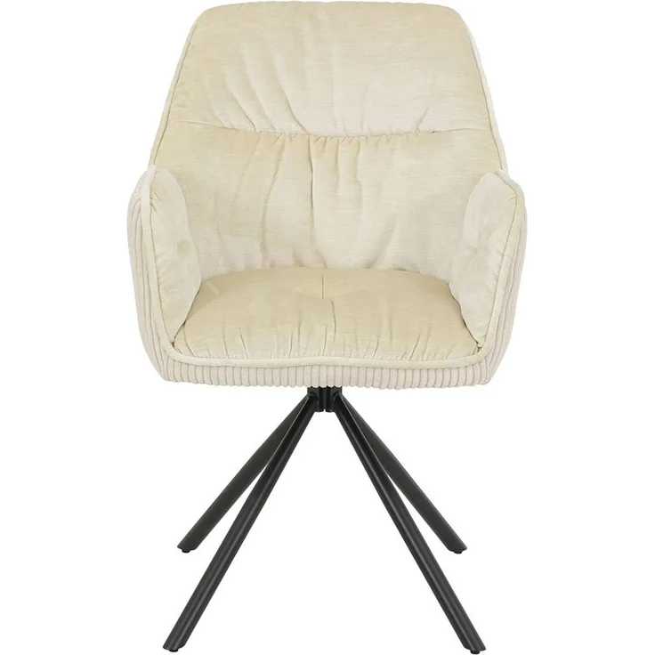 Armlehnenstuhl Aalen / Amira S, Stoff, Beige, 56 x 89 x 61 cm