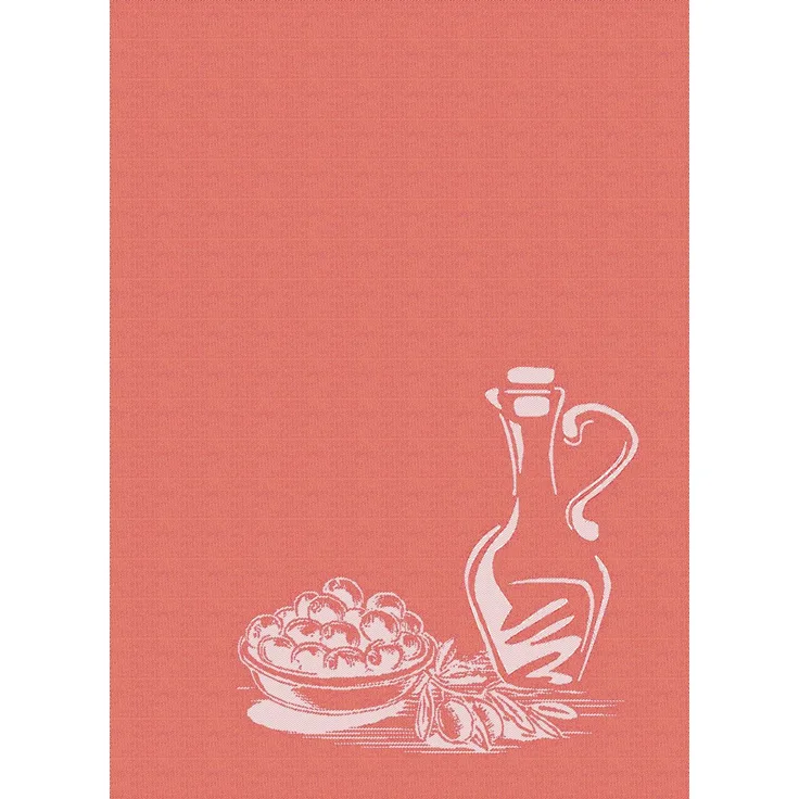 ROSS Geschirrtuch OLIVE BL 50x70 cm rot