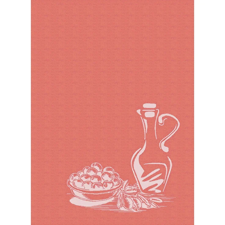 ROSS Geschirrtuch OLIVE BL 50x70 cm rot