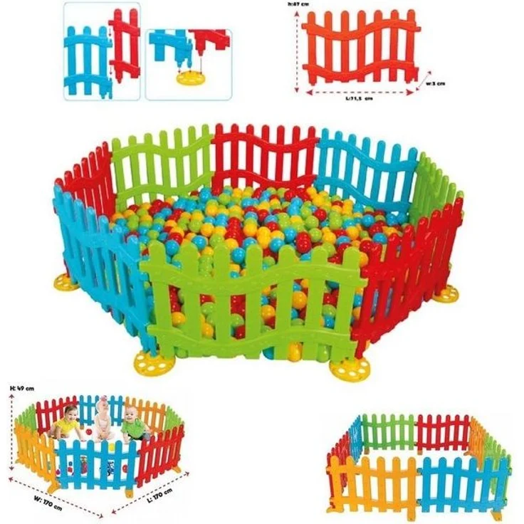 Pilsan Spielzaun, Plastikzaun, Laufgitter 06192, 8 Elemente 71,5 x 47 x 3 cm – Bild 4