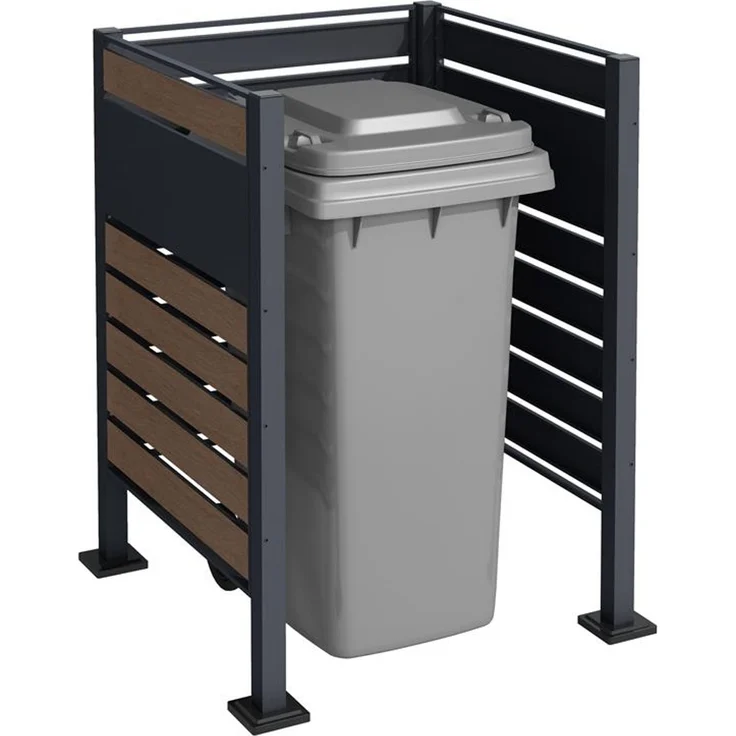Mülltonnenverkleidung Mülltonnenbox Mülltonnenzaun 120 cm Garten Sichtschutz – Bild 10