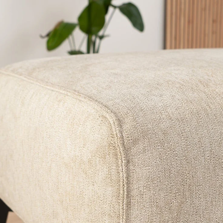 Bronx71 Stoff Hocker Vegas rechteckig taupe – Bild 5