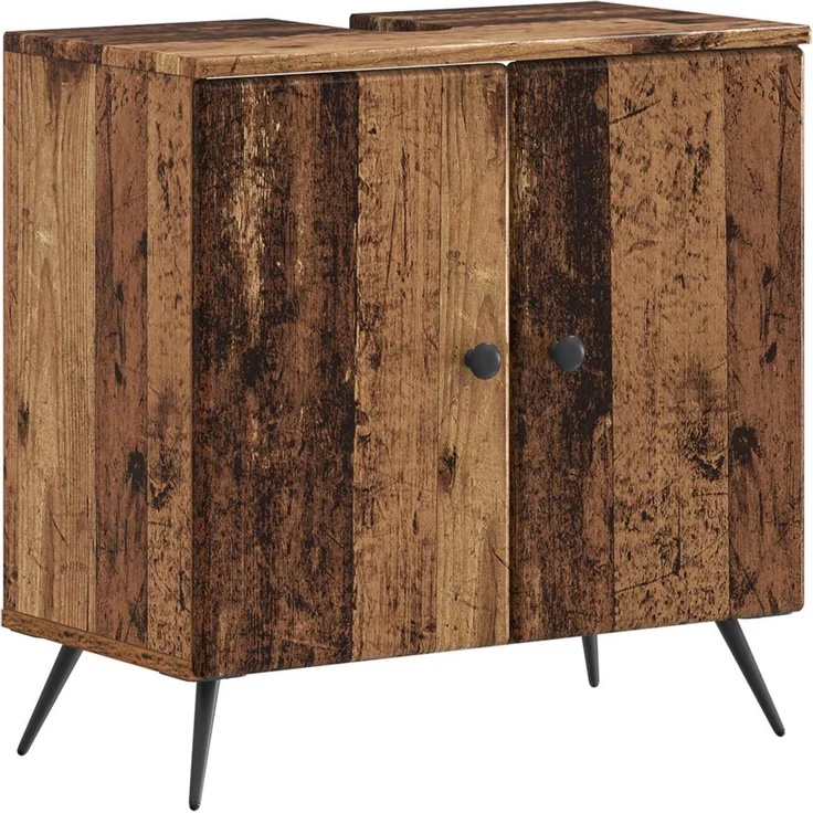 vidaXL 3-teiliges Badezimmer-Schranksystem BREDA 3 stk. Altholz 3418051 – Bild 4