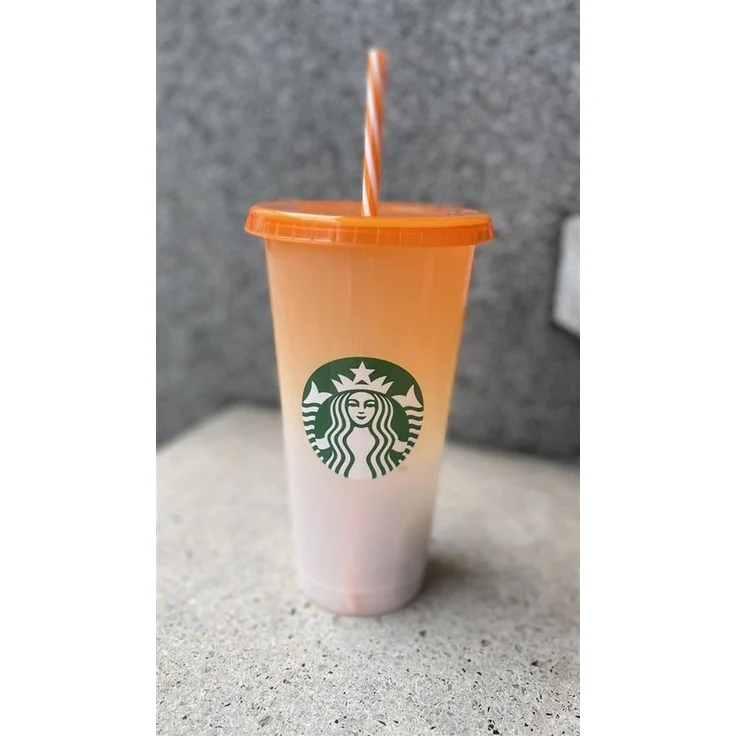 Starbucks Frühstücks-Geschirrset Starbucks Reusable Cold Cup Spring Colour Change 709ml