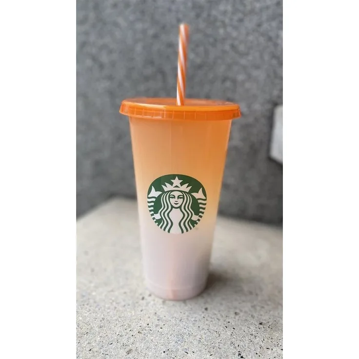 Starbucks Frühstücks-Geschirrset Starbucks Reusable Cold Cup Spring Colour Change 709ml