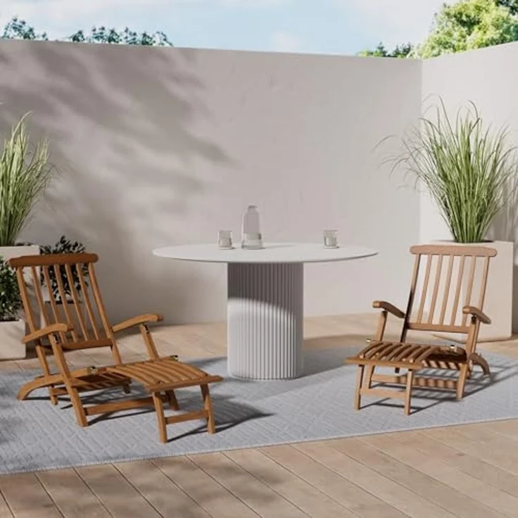 Deckchair MAINE klappbar, Eukalyptus geölt, – Bild 2