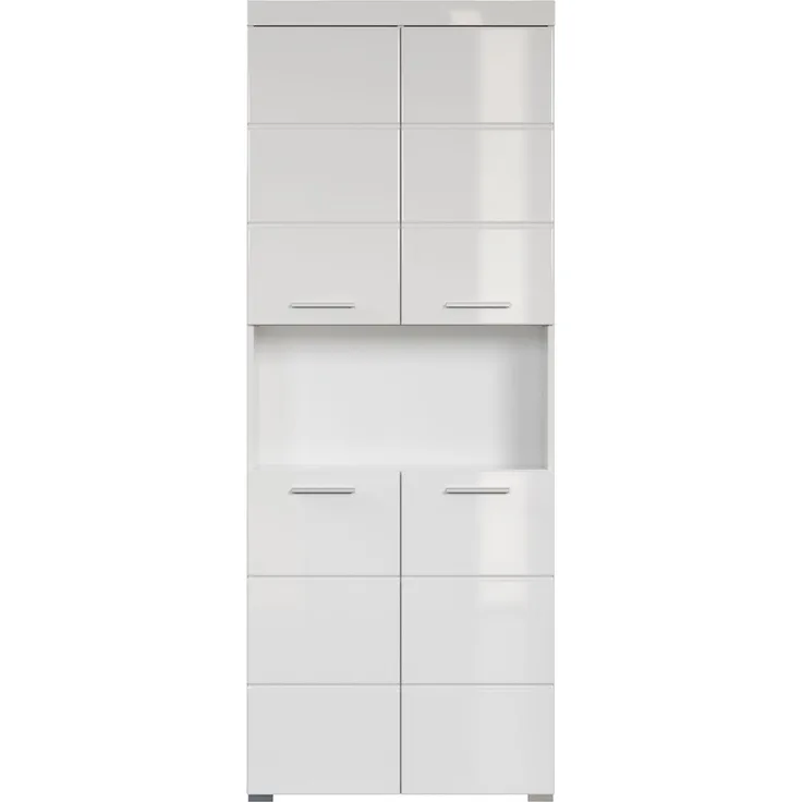 Trendteam 'Amanda' Hochschrank, Holz, Weiß Hochglanz, 190 x 31 x 73 cm