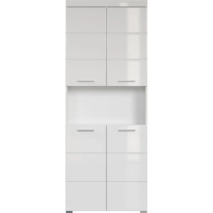 Trendteam 'Amanda' Hochschrank, Holz, Weiß Hochglanz, 190 x 31 x 73 cm – Bild 1