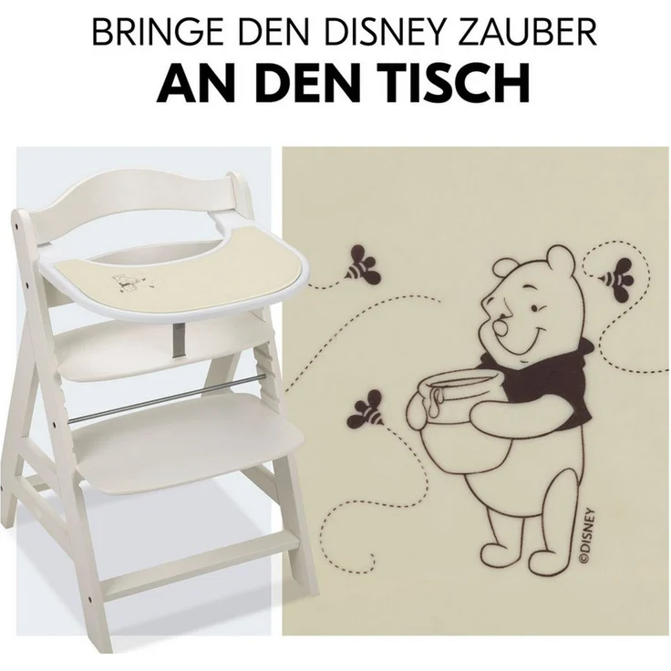 hauck Kinder Silikonauflage, Disney Pooh Dusty Beige - Kompatibel mit Alpha Click Tray & Arketa Click Tray Essbrett für Alpha+, Beta+ & Arketa Holzhochstuhl (Nicht Kompatibel mit Holz-Essbrett) – Bild 2