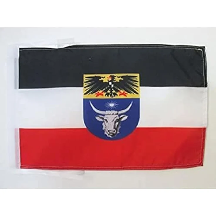 AZ FLAG Flagge Deutsch-Südwestafrika 1884-1915 45x30 cm Kordeln | Für innen und außen deutsche Kolonie dekorative Flagge doppelte Nähte und verstärkte Kanten mit Schnüre 100D Polyester – Bild 1