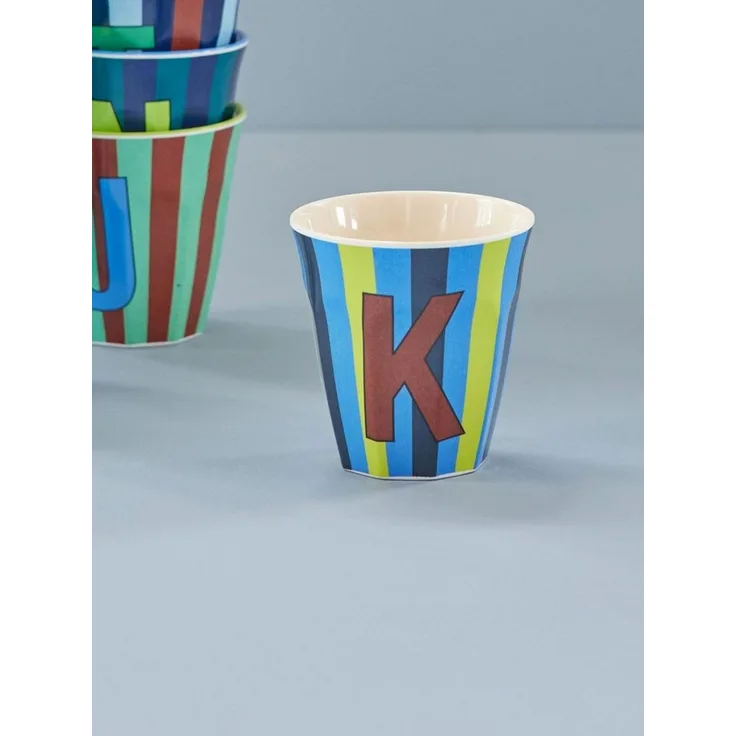 rice Becher Melamin Becher mit Buchstaben - Jungen, 1-tlg, Melamin, Buchstaben Becher