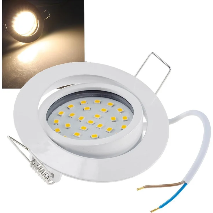 LED-Einbauleuchte "Flat-32dim" warmweiß80x32mm, 5W, 590lm, weißes Gehäuse – Bild 1