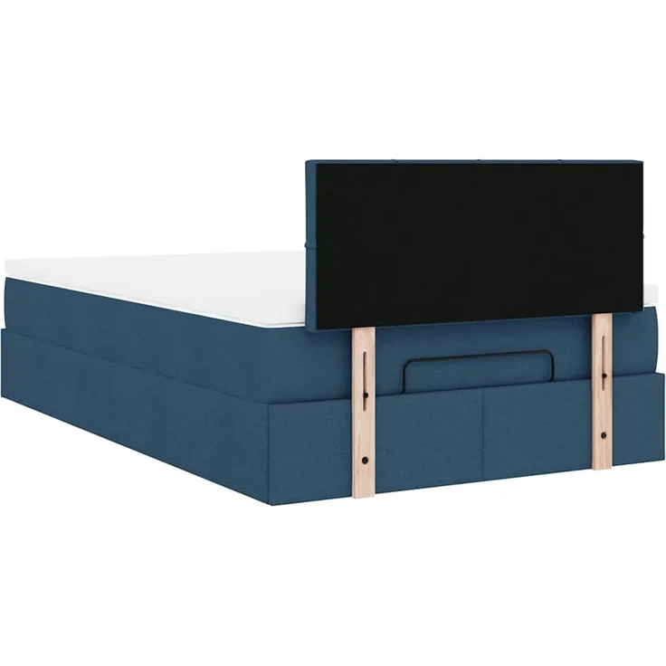 vidaXL Ottoman-Bett mit Matratze Blau 120x200 cm Stoff 3311455 – Bild 8