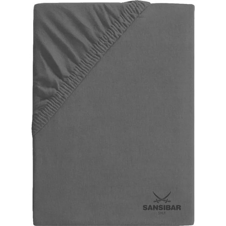 Sansibar Sylt Spannbettlaken Uni Jersey Boxspring Spannbetttuch, perfekte Passform, 40 cm Steg, Gummizug: rundum, Rundumgummizug, (1 Stück), hochwertige Baumwolle, langlebig, klimaregulierend – Bild 2