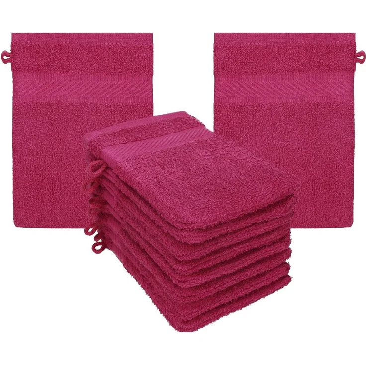 Betz Waschhandschuh 10 Stück Waschhandschuhe Palermo Frottee Größe 16 x 21 cm – Bild 1