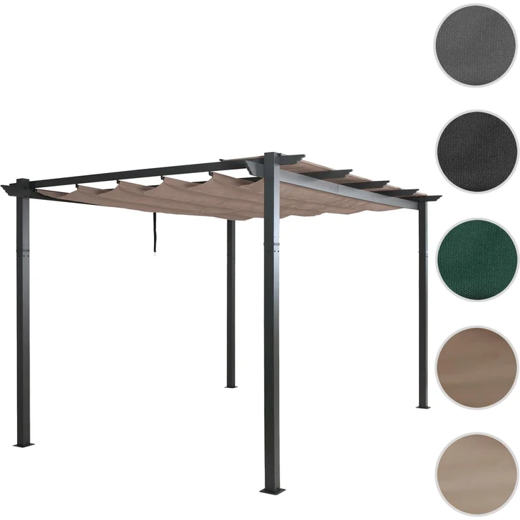 Mendler 'HWC-N93' Pergola, Aluminium taupe, 3 x 4 m – Bild 10
