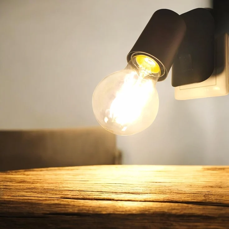 TRANGO LED Steckdosenleuchte, 11-059 LED Steckerleuchte inkl. 1x 8 Watt 3000K warmweiß E27 LED Leuchtmittel in Schwarz matt *ANNA*, Wandleuchte, Leselampe, Küchenlampe – Bild 7