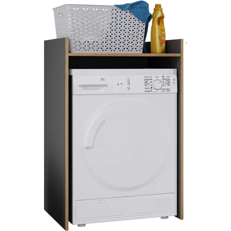 VCM Badmöbel Waschmaschinenschrank Rislo 921275 Anthrazit H. 100 x B. 67 x T. 48 cm