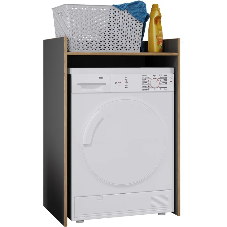 VCM Badmöbel Waschmaschinenschrank Rislo 921275 Anthrazit H. 100 x B. 67 x T. 48 cm – Bild 1