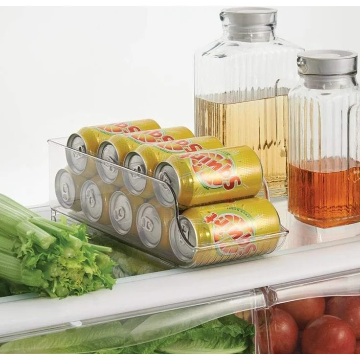 mDesign Dosenhalter Organizer Aufbewahrung 2er-Set Kunststoff Transparent – Bild 2