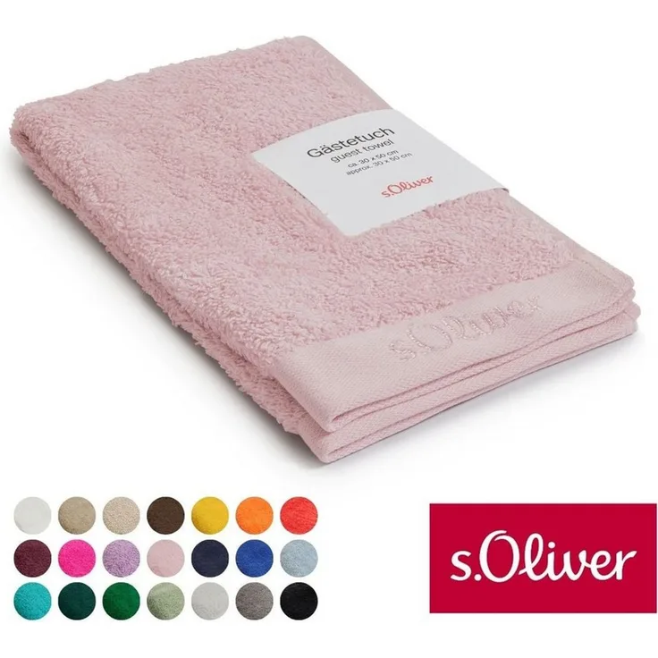 s.Oliver Handtuch, Walkfrottier (1-St), besonders weich und saugfähig, Rosa, 30x50 cm