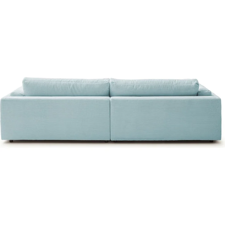 KAWOLA Big Sofa RAINA Cord hellblau 85 x 150 x 254 cm – Bild 6