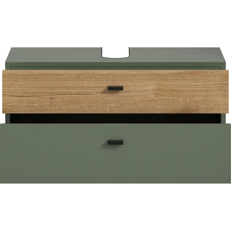 Aqua Waschbeckenunterschrank in Sage Green Nachbildung – Bild 3