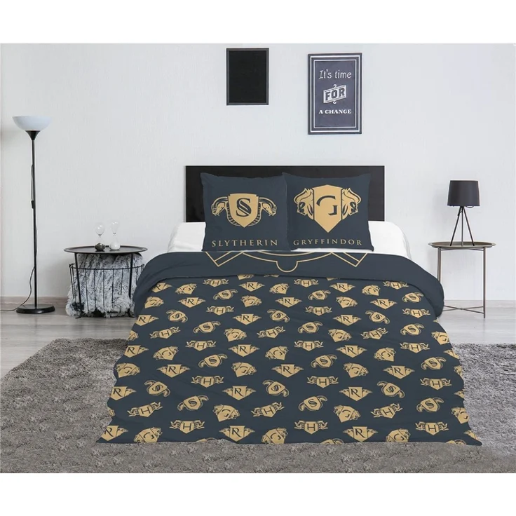 Harry Potter Doppelbettwäsche Set – 1x Deckenbezug 240x220 cm & 2x Kissenbezüge 63x63 cm aus Polyester – Bild 3