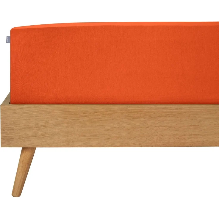 Schiesser Spannbettlaken Jessi - Edeljersey - 100 x 200 cm - Terrakotta