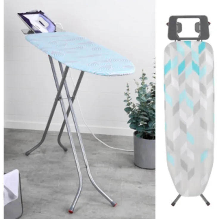 Haushalt International Aktivbügeltisch Bügeltisch ca. 114 x 34cm stufenlos höhenverstellbar
