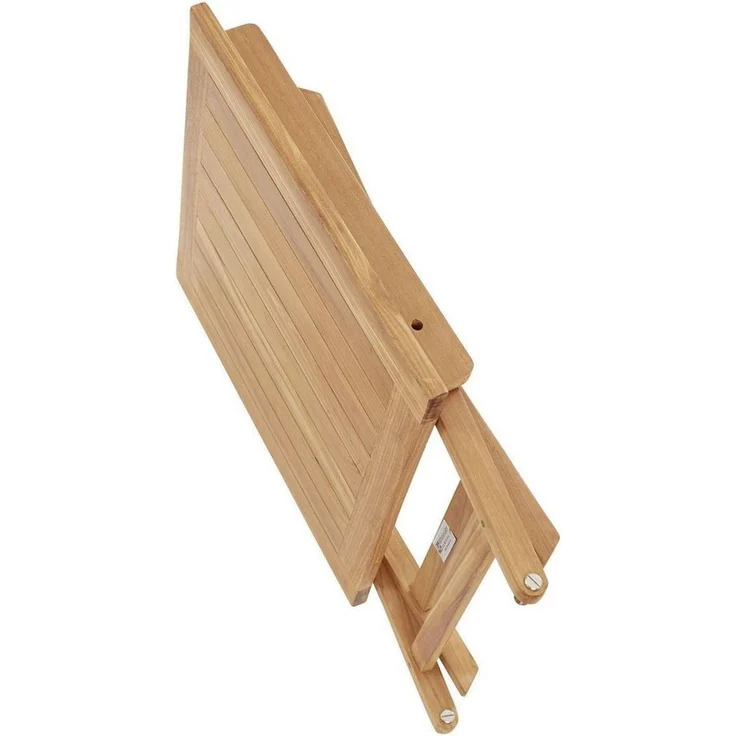 Outdoor Beistelltisch RIVA, Braun, Teakholz massiv, Klappbar, (1-St), B 50 x H 50 x T 50 cm – Bild 2