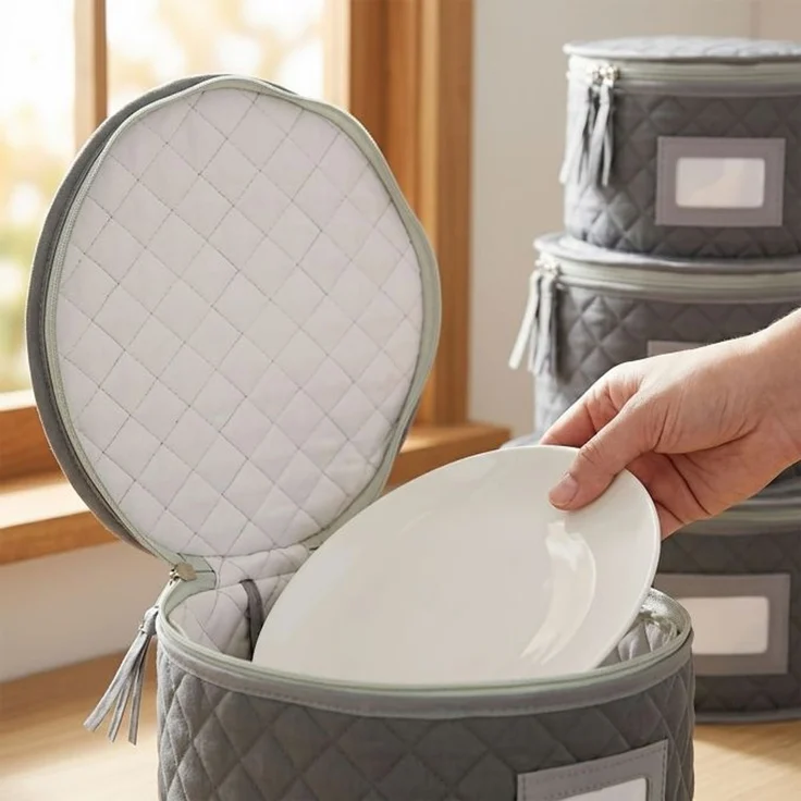 Relaxdays Aufbewahrungsbox für Geschirr Set – Bild 7