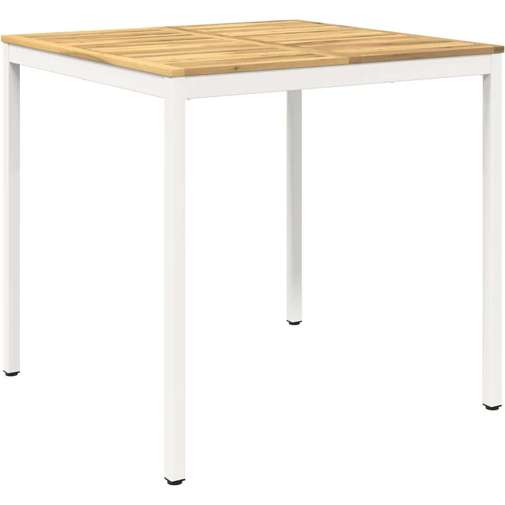 vidaXL Gartenbar-Tisch NAARDEN Weiß gewaschen 110 x 108,5 x 105 cm 901781 – Bild 2