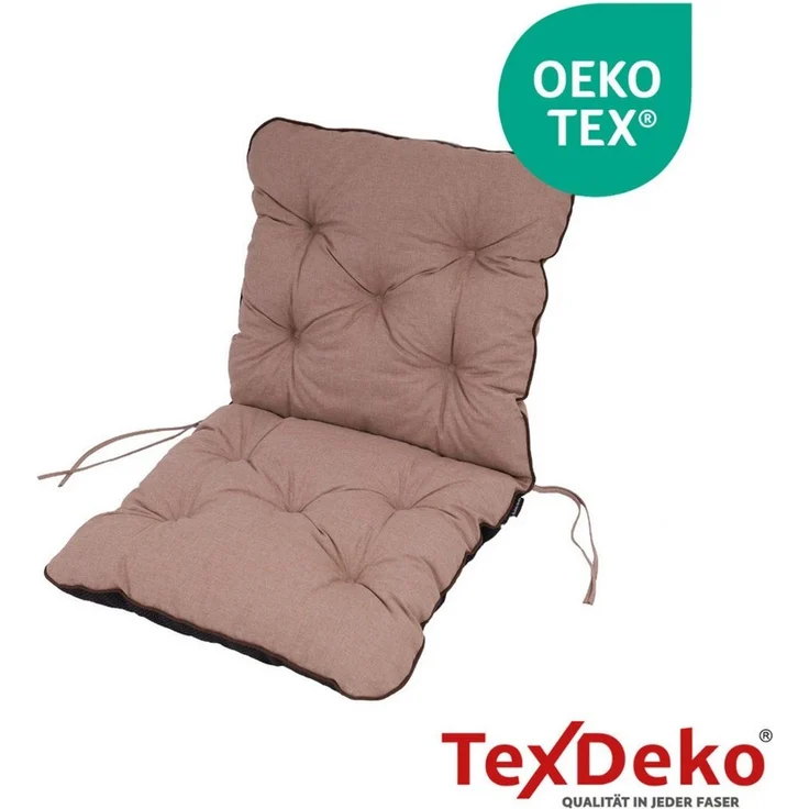 TexDeko Sitzauflage Ecolen Niedriglehner 40 x 40 x 40cm - gesteppte Gartenstuhl-Auflage, (1× Gartenstuhl-Auflage (80 × 40cm), UV-Beständig, Wasserabweisend mit Anti-Rutsch Boden – Bild 4