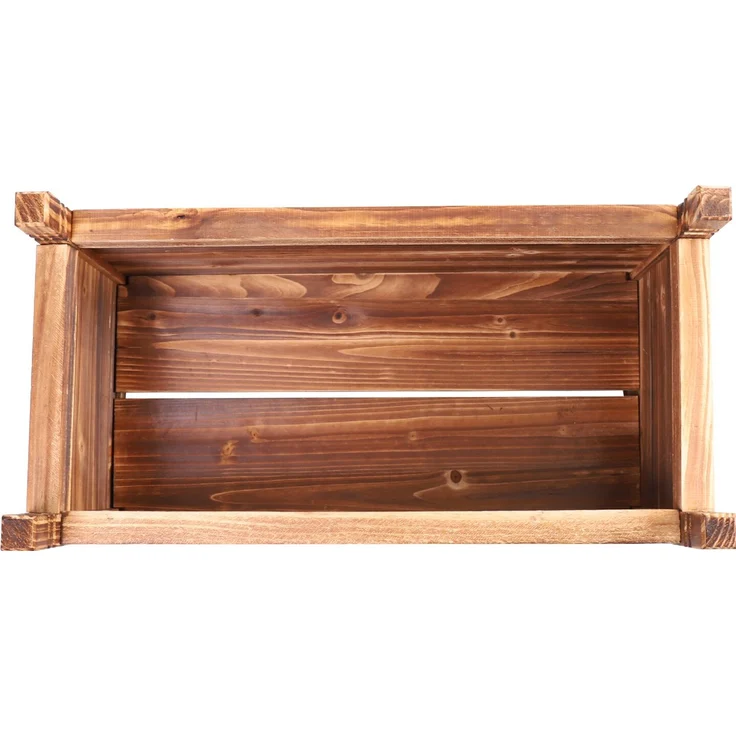 UNHO Blumenkästen Pflanzkasten Holz Pflanzkübel Rechteckig Blumenkasten Blumentopf Blumenkübel Hochbeet Frühbeet Garten Gemüsebeet Pflanzenkasten Tomaten 30x60x34 cm Braun – Bild 3