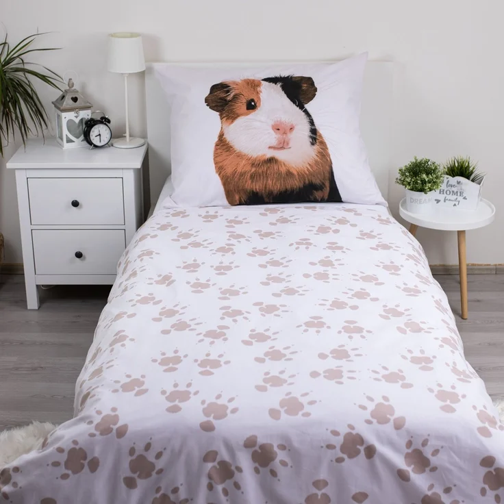 Meerschweinchen Design Bettwäsche aus Baumwolle, 140x200 cm & 70x90 cm – Bild 3