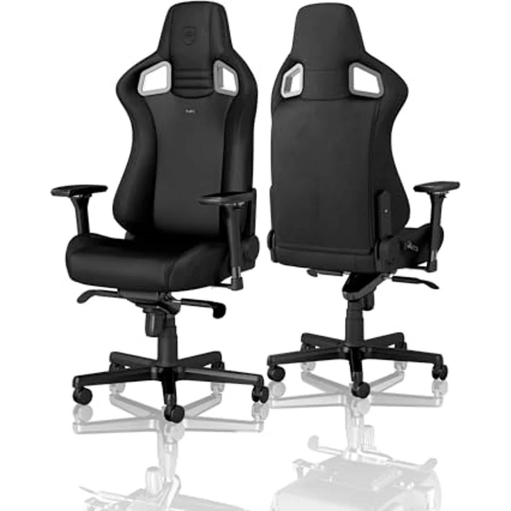 noblechairs Epic Gaming Stuhl - Bürostuhl - Schreibtischstuhl - Hybrid-Kunstleder - Inklusive Kissen - Black Edition – Bild 4