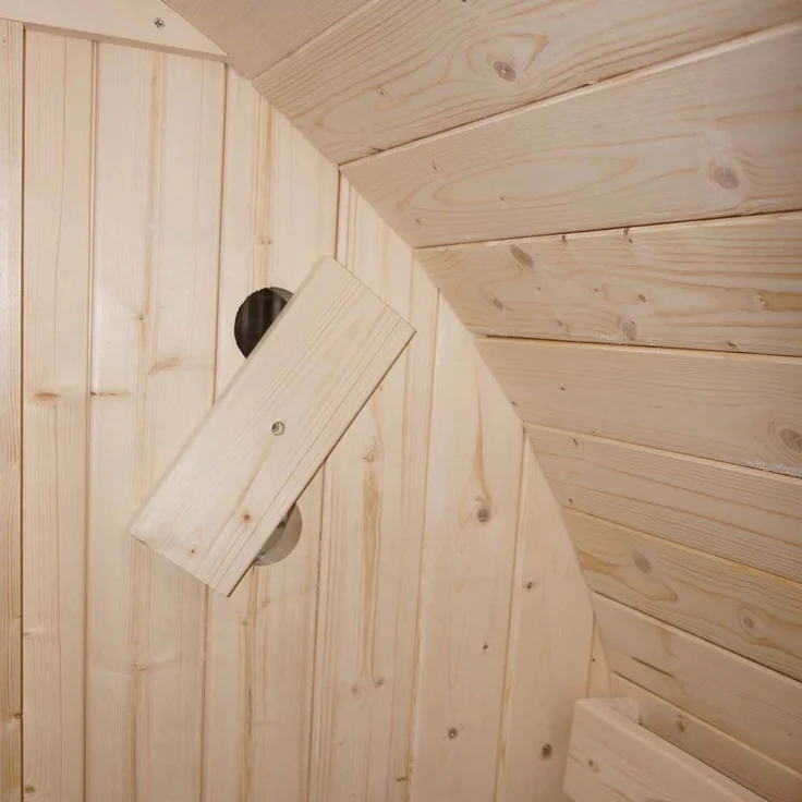 XXL Luxus Outdoor Fasssauna 195x220 cm SET Sauna inkl. 8 KW Saunaofen 4 Pers. – Bild 8