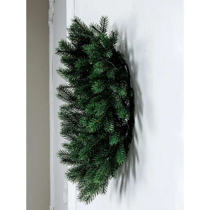 EveXmas Altair Premium Weihnachtskranz Grün 45 cm, künstlicher Türkranz, 68 Zweige, 408 PE-Spritzguss-Triebe, 100% PE, flammhemmend – Bild 5