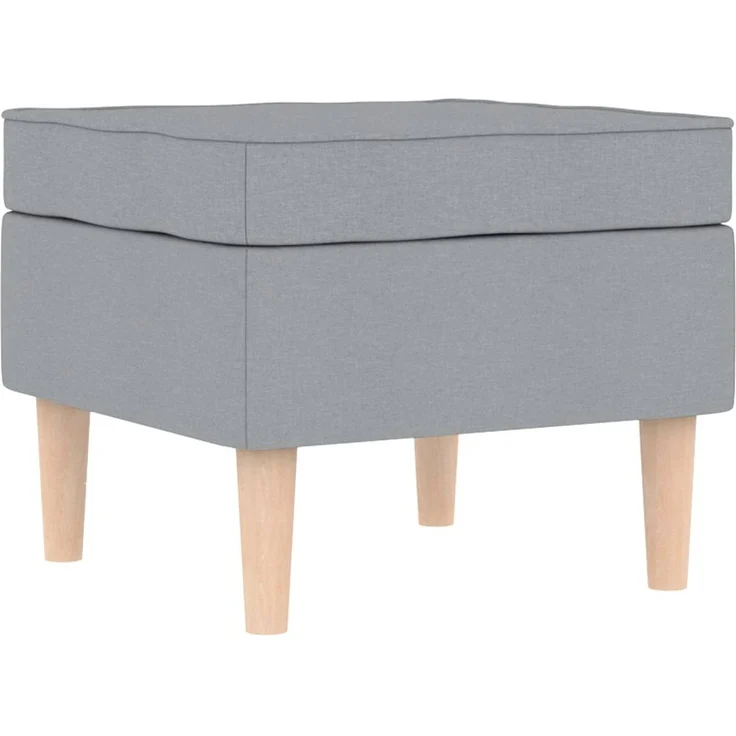 vidaXL Sessel mit Fußhocker Hellgrau Stoff 3307989 – Bild 7