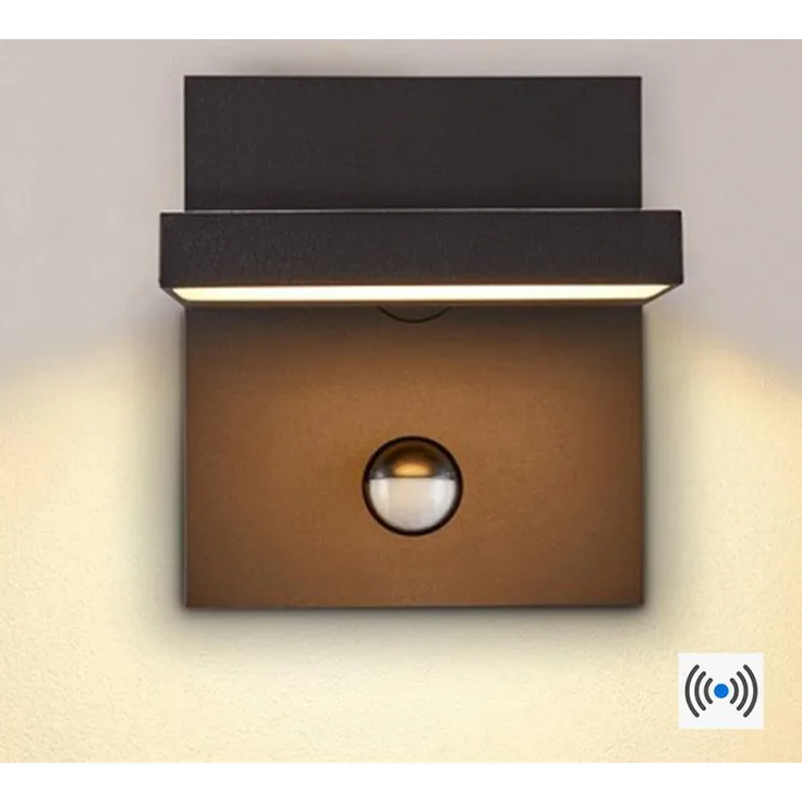 SLV Leuchte 1002990 ABRIDOR SENSOR Outdoor LED Wandaufbauleuchte IP55 anthrazit