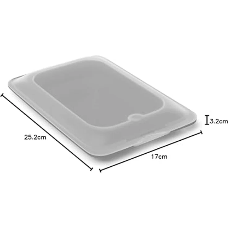 TATAY Aufschnittboxen für Kühlschrank | 3er Set Standard | Frischhaltedosen mit Deckel, Stapelbar | Geeignet für Gefrierschrank, Mikrowelle und Spülmaschine | BPA-frei, 17 x 3,2 x 25,2 cm, Grau – Bild 6