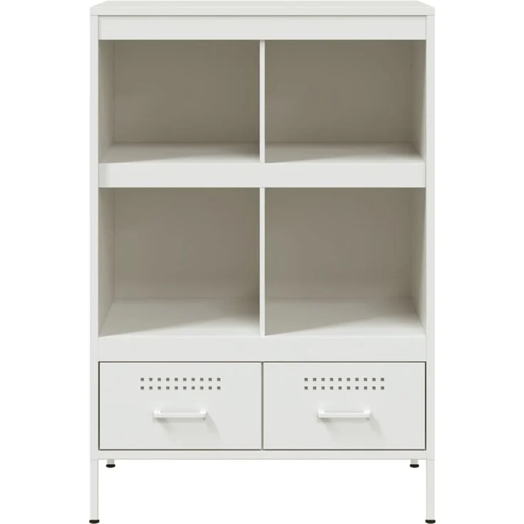 Highboard, BuffetSchrank, Büroschrank Weiß 68 x 39 x 101,5 cm Stahl – Bild 6