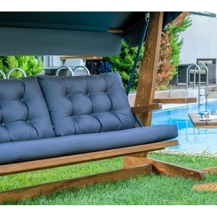 Westmann 'Viva 2400' Hollywoodschaukel, Holz anthrazit,237 x 115 x 175 cm – Bild 6
