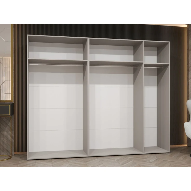 Kleiderschrank Veluna II 250 (Farbe: Cashmere / Cashmere + Gold) – Bild 3