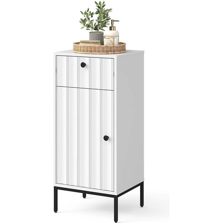 Midischrank Eliza Weiß Riffel 40 x 87 cm Vicco – Bild 6